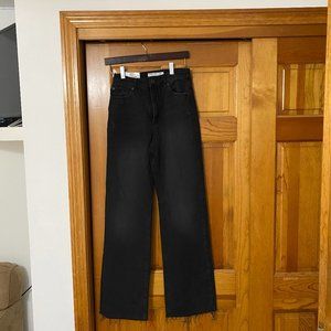 Black Denim Wide Leg Jean